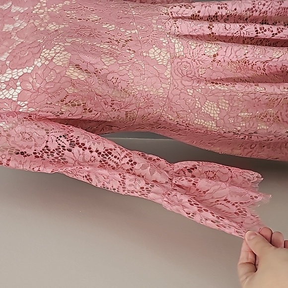 Eliza j lace dress size 6 dust pink - Picture 3 of 5